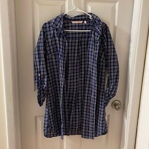 Victoria’s Secret Long Sleeve Medium Plaid Shirt